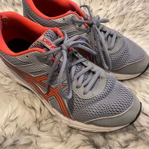 Asics Gel-contend9 Gray and Red Athletic Sneakers